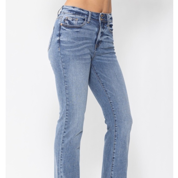 JUDY BLUE HIGH WAIST DOUBLE BUTTON BOOTCUT - Picture 7 of 7